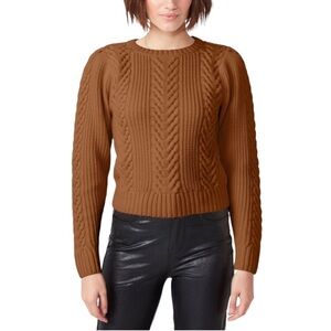 PAIGE Cable Knit Tan Sweater